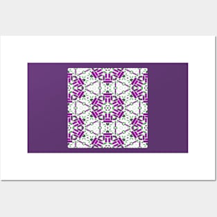 Ultraviolet Purple and Green Dotty Turkish Look Tile Posters and Art